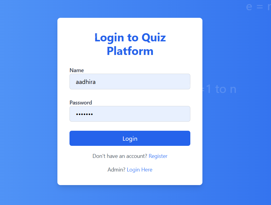 Online Quiz Platform